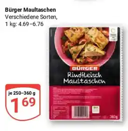 Globus Bürger Rindfleisch Maultaschen Angebot