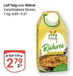 Globus Leif Teig oder Rührei Angebot