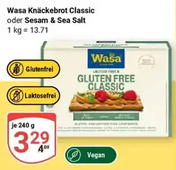 Globus Wasa Knäckebrot Classic oder Sesam & Sea Salt Angebot