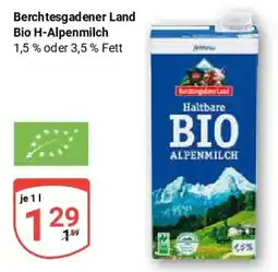 Globus Berchtesgadener Land Bio H-Alpenmilch Angebot
