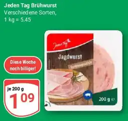 Globus Jeden Tag Brühwurst Jagdwurst Angebot