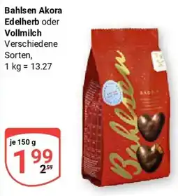 Globus Bahlsen Akora Edelherb oder Vollmilch Angebot