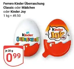 Globus Ferrero Kinder Überraschung Classic oder Mädchen oder Kinder Joy Angebot