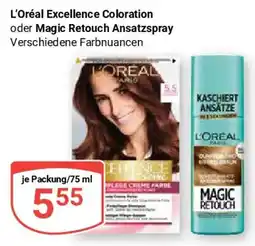 Globus L'Oréal Excellence Coloration oder Magic Retouch Ansatzspray Angebot