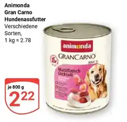 Globus Animonda Gran Carno Hundenassfutter Angebot
