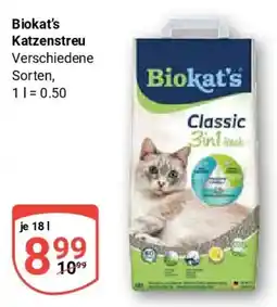 Globus Biokat's Katzenstreu Angebot