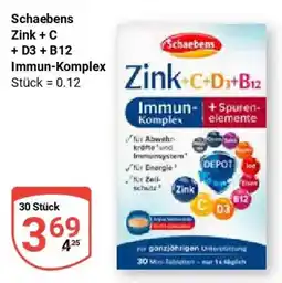 Globus Schaebens Zink + C + D3 + B12 Immun-Komplex Angebot