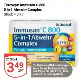 Globus Tetesept: Immusan C 800 5 in 1 Abwehr-Complex Angebot