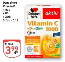 Globus Doppelherz Vitamin C 1.000 + D3 + Zink Angebot