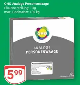 Globus OHO Analoge Personenwaage Angebot