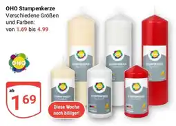 Globus OHO Stumpenkerze Angebot