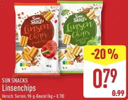 Aldi Nord SUN SNACKS Linsenchips Angebot