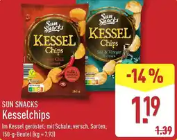 Aldi Nord SUN SNACKS Kesselchips Angebot