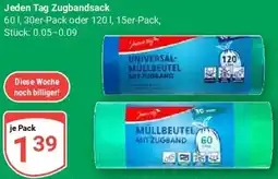Globus Jeden Tag Zugbandsack Angebot