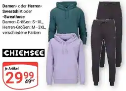 Globus CHIEMSEE Damen- oder Herren-Sweatshirt oder Sweathose Angebot