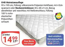 Globus OHO Matratzenauflage oder Nackenstützkissen Angebot