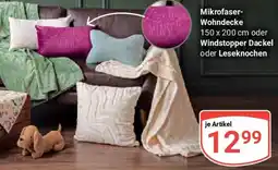Globus Mikrofaser Wohndecke oder Windstopper Dackel oder Leseknochen Angebot