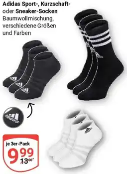 Globus Adidas Sport-, Kurzschaf- oder Sneaker-Socken Angebot