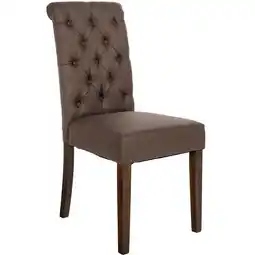 Netto Marken-Discount CLP Esszimmerstuhl Lisburn I Samt I Stoff I Polsterstuhl Gesteppt Chesterfield Design Angebot