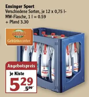 Globus Ensinger Sport 12*750ml Angebot