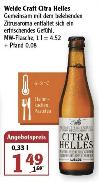 Globus Welde Craft Citra Helles 330ml Angebot