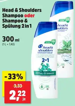 Thomas Philipps Head & Shoulders Shampoo oder Spülung 2 in 1 Angebot
