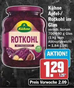 AEZ Kühne Apfel-/Rotkohl im Glas Angebot