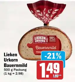 AEZ Lieken Urkorn Bauernmild Angebot