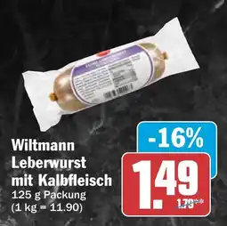 AEZ Wiltmann Leberwurst mit Kalbfleisch Angebot