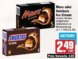 AEZ Mars oder Snickers Ice Cream Angebot