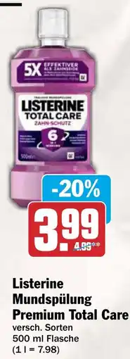 AEZ Listerine Mundspülung Premium Total Care Angebot