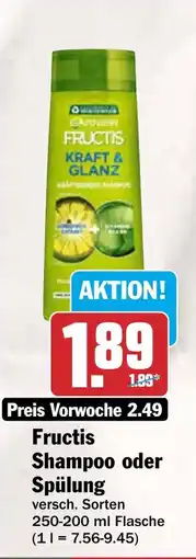 AEZ Fructis Shampoo oder Spülung Angebot