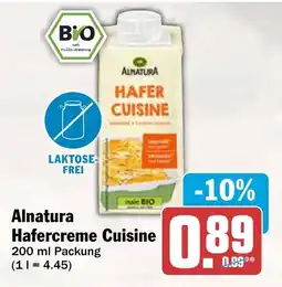 AEZ Alnatura Hafercreme Cuisine Angebot