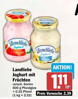 AEZ Landliebe Joghurt mit Früchten Angebot