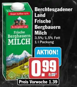 AEZ Berchtesgadener Land Frische Bergbauern Milch Angebot