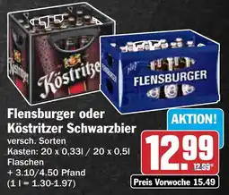 AEZ Flensburger oder Köstritzer Schwarzbier Angebot