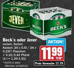AEZ Beck's oder Jever Angebot