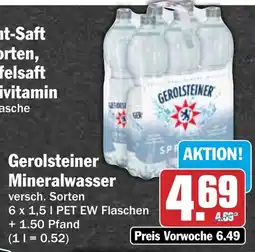 AEZ Gerolsteiner Mineralwasser Angebot