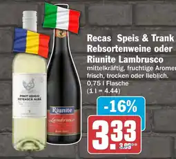 AEZ Rebsortenweine oder Riunite Lambrusco Angebot