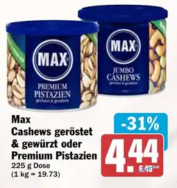 AEZ Max Cashews geröstet & gewürzt oder Premium Pistazien Angebot