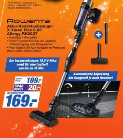 K+B Expert Rowenta Akku-Handstaubsauger X-Force Flex 9.60 Allergy RH2037 Angebot