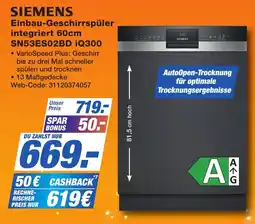 K+B Expert SIEMENS Einbau-Geschirrspüler integriert 60cm Angebot