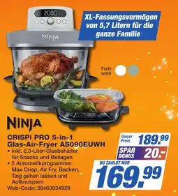 K+B Expert NINJA CRISPi PRO 5-in-1 Glas-Air-Fryer Angebot