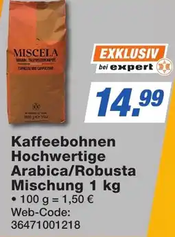 K+B Expert Kaffeebohnen Hochwertige Arabica/Robusta Mischung Angebot