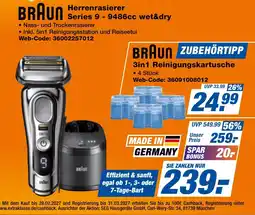 expert Techno Land BRAUN Herrenrasierer Series 9 - 9486cc wet&dry Angebot
