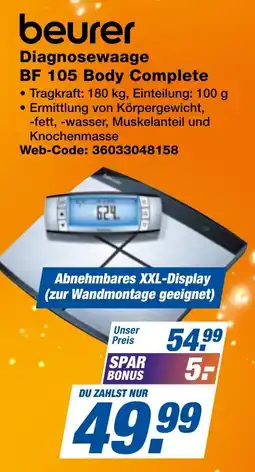 expert Techno Land beurer Diagnosewaage BF 105 Body Complete Angebot