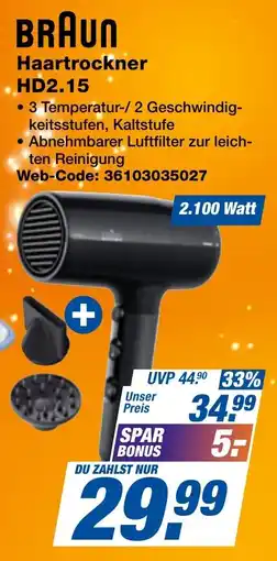 expert Techno Land BRAUN Haartrockner HD2.15 Angebot