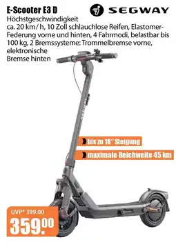 V Baumarkt E-Scooter E3 D SEGWAY Angebot