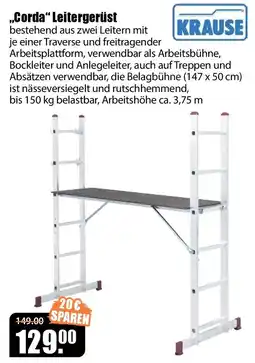 V Baumarkt Corda Leitergerüst Angebot