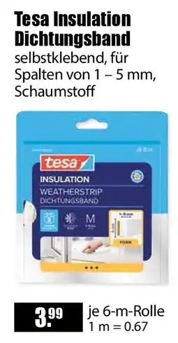 V Baumarkt Tesa Insulation Dichtungsband Angebot